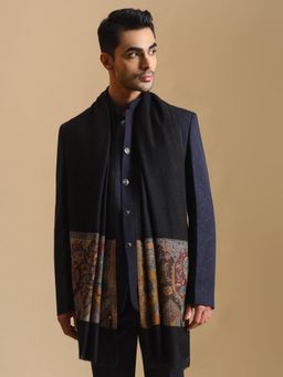 Zamour - Kani Paisley Border Pure Wool Stole