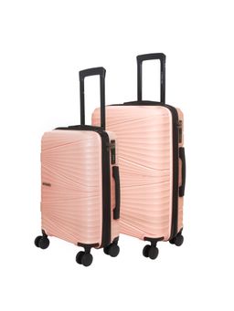 Nasher Miles - Mumbai Hard-Sided Polypropylene Luggage Peach Trolley Bags (Pack of 2)