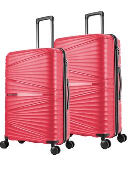 Nasher Miles - Mumbai Hard-Sided Polypropylene Luggage Red Trolley Bags (Pack of 2)