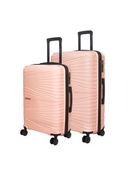 Nasher Miles - Mumbai Hard-Sided Polypropylene Luggage Peach Trolley Bags (Pack of 2)