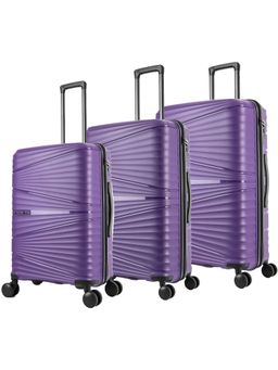 Nasher Miles - Mumbai Hard-Sided Polypropylene Luggage Purple Trolley Bags (Pack of 3)
