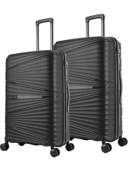 Nasher Miles - Mumbai Hard-Sided Polypropylene Luggage Black Trolley Bags (Pack of 2)