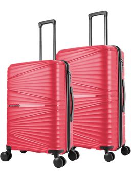 Nasher Miles - Mumbai Hard-Sided Polypropylene Luggage Red Trolley Bags (Pack of 2)