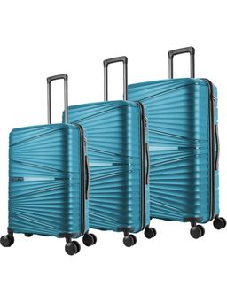 Nasher Miles - Mumbai Hard-Sided Polypropylene Luggage Dark Green Trolley Bag (Pack of 3)