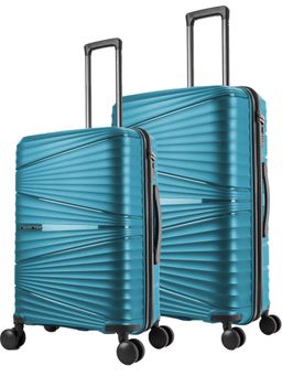 Nasher Miles - Mumbai Hard-Sided Polypropylene Luggage Dark Green Trolley Bags (Pack of 2)