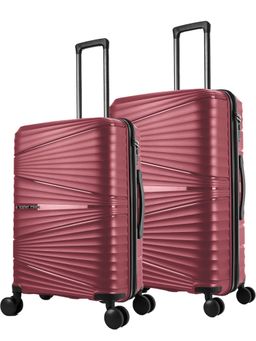 Nasher Miles - Mumbai Hard-Sided Polypropylene Luggage Maroon Trolley Bags (Pack of 2)