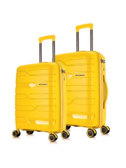 Nasher Miles - Paris Hard-Sided Polypropylene Yellow Trolley Bags (Pack of 2)