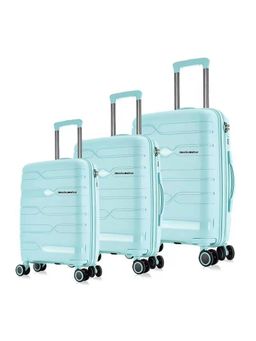Nasher Miles - Paris Hardside Polypropylene Pastel Green Trolley Bag (Pack of 3)