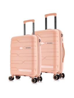 Nasher Miles - Paris Hard-Sided Polypropylene Peach Trolley Bags (Pack of 2)