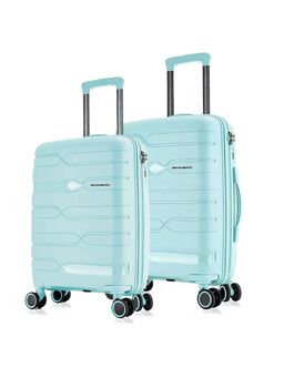 Nasher Miles - Paris Hardsided Polypropylene Pastel Green Trolley Bag (Pack of 2)