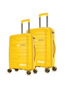 Nasher Miles - Paris Hard-Sided Polypropylene Yellow Trolley Bags (Pack of 2)