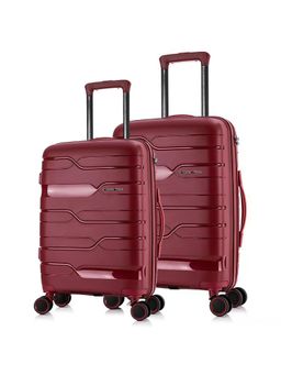 Nasher Miles - Paris Hard-Sided Polypropylene Maroon Trolley Bags (Pack of 2)