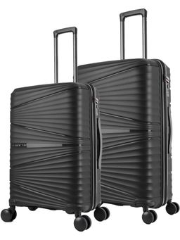 Nasher Miles - Mumbai Hard-Sided Polypropylene Luggage Black Trolley Bags (Pack of 2)