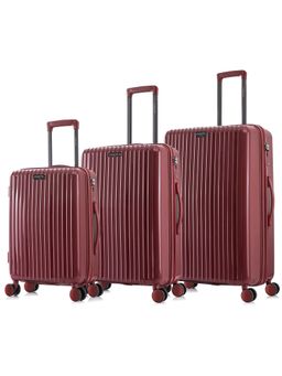 Nasher Miles - Pondicherry Hard-Side Polypropylene Maroon Trolley Bags (Pack of 3)