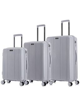 Nasher Miles - Pondicherry Hard-Side Polypropylene Grey Trolley Bags (Pack of 3)