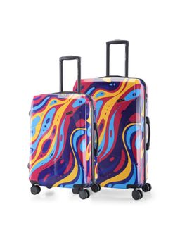 Nasher Miles - Manali Polycarbonate Luggage Pink Multicolor Trolley Bag (Pack of 2)