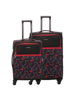 Nasher Miles - Bristol Exp&Er Soft-Sided Polyester Black Orange Trolley Bags (Pack of 2)