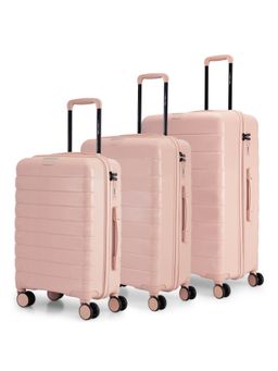 Nasher Miles - Vienna Hard-Sided Polypropylene Peach Trolley Bags (Pack of 3)