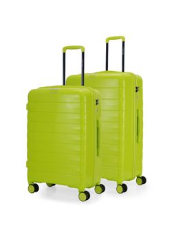 Nasher Miles - Vienna Hard-Sided Polypropylene Neon Lime Trolley Bags (Pack of 2)