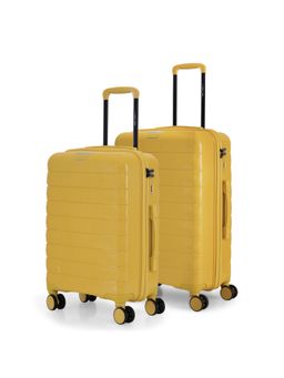 Nasher Miles - Vienna Hard-Sided Polypropylene Mustard Yellow Trolley Bags (Pack of 2)