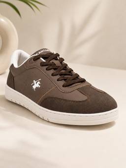 Cantabil - Men'S Brown Colourblock Casual Lace-Up Sneakers
