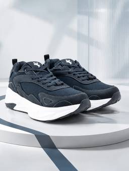 Cantabil - Men'S Grey Solid Casual Lace-Up Sneakers
