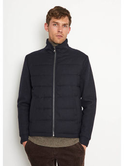 Bruun & Stengade - Men Solid High Neck Full Sleeves Jacket