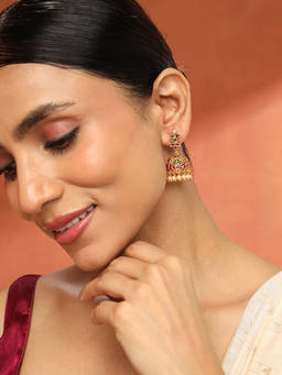 Fabindia - Metal Jhumka Multi-Color Earrings