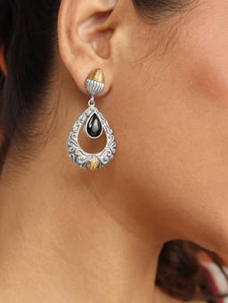 Fabindia - Metal Chand Bali Black Earrings