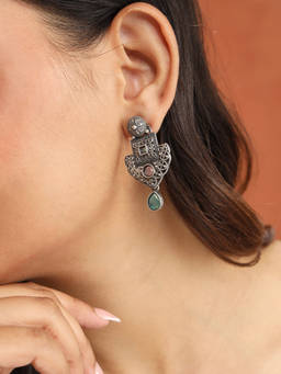 Fabindia - Metal Stud Multi-Color Earrings