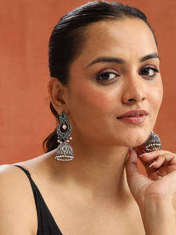 Fabindia - Metal Jhumka Multi-Color Earrings