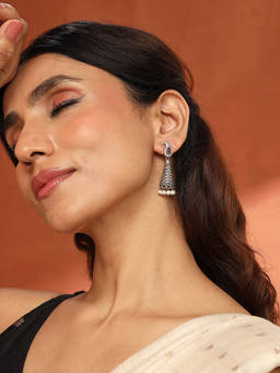 Fabindia - Metal Dangler Pink Earrings