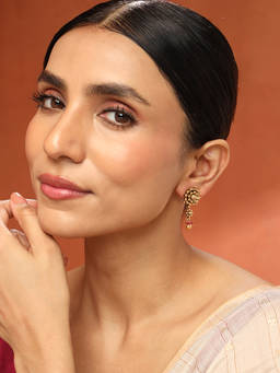 Fabindia - Metal Dangler Pink Earrings