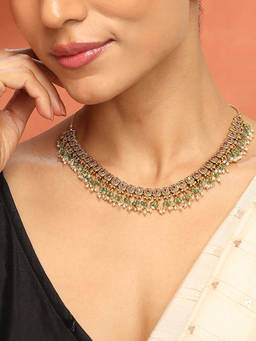 Fabindia - Metal Short Multi-Color Necklace