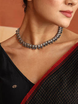 Fabindia - Metal Short Black Necklace