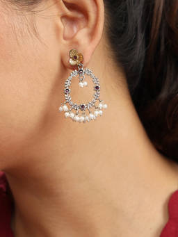 Fabindia - Metal Dangler Multi-Color Earrings