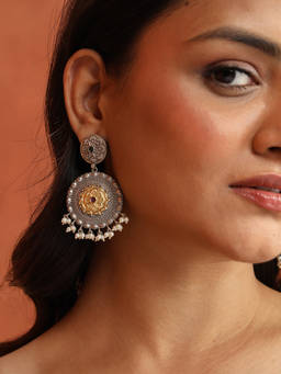 Fabindia - Metal Dangler Multi-Color Earrings