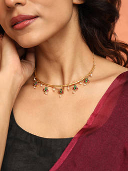 Fabindia - Silver Short Multi-Color Necklace