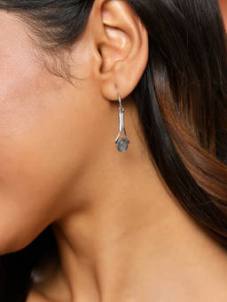 Fabindia - Silver Dangler Grey Earrings
