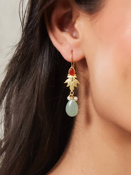 Fabindia - Silver Dangler Multi-Color Earrings