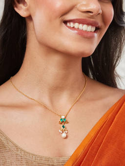 Fabindia - Silver Green Adjustable Necklace