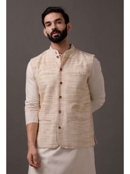 Tjori - Beige Nehru Jacket