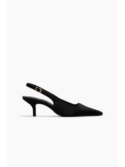 H&M - Women Black Heeled Slingbacks Sandals