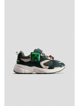 H&M - Boys Green Motif-Detail Trainers Shoes
