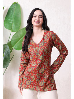 Meera Fab - Floral Print Cotton Kurti