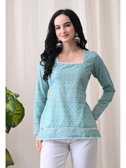 Meera Fab - Floral Print Cotton Kurti