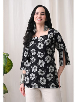 Meera Fab - Floral Print Pure Cotton Kurti