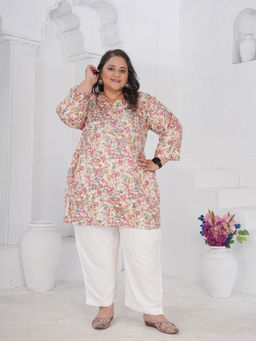 Odette - Cotton Blend Floral Printed Kurta For Women