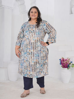 Odette - Cotton Blend Floral Printed Kurta For Women