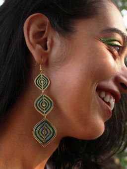 BeAbhika - Aqua Ripple Resin Earrings